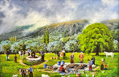 Hüseyin Sartaş imzalı tablo — Yağlı Boya, 50×70 cm, 44.000 TL müzayede satışı