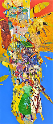 Hakan Esmer imzalı tablo — Yağlı Boya, 110×50 cm, 125.000 TL müzayede satışı