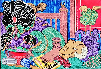 Cenk Cindibek imzalı tablo — Akrilik Boya, 55×80 cm, 5.000 TL müzayede satışı