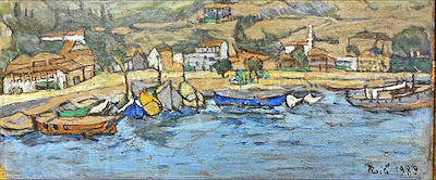 Naile Akıncı imzalı tablo — Yağlı Boya, 18×40 cm, 265.000 TL müzayede satışı