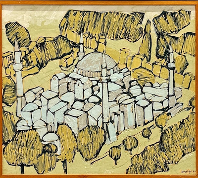 Muhsin Kut imzalı tablo — Yağlı Boya, 45×50 cm, 335.000 TL müzayede satışı