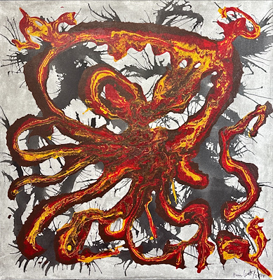 Nuri Battal imzalı tablo — Karışık Teknik, 100×100 cm, 18.000 TL müzayede satışı
