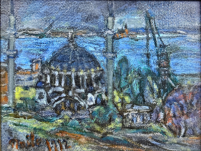 Naile Akıncı imzalı tablo — Yağlı Boya, 13×18 cm, 136.385 TL müzayede satışı