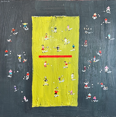 Duygu Gençer imzalı tablo — Akrilik Boya, 100×100 cm, 11.757 TL müzayede satışı