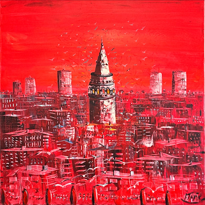 İbrahim Tayfur imzalı tablo — Yağlı Boya, 100×100 cm, 18.947 TL müzayede satışı