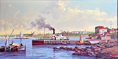 Cumhur Koraltürk imzalı tablo — Yağlı Boya, 60×120 cm, 28.420 TL müzayede satışı