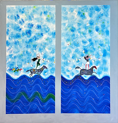 Volkan Coşkun imzalı tablo — Karışık Teknik, 150×150 cm, 23.867 TL müzayede satışı