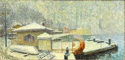 Selahattin Kara imzalı tablo — Yağlı Boya, 58×121 cm, 214.803 TL müzayede satışı