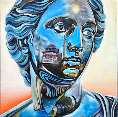 Hulusi Osman Döken imzalı tablo — Yağlı Boya, 40×40 cm, 19.094 TL müzayede satışı