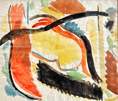Nejad Melih Devrim imzalı tablo — Guaj, 43×52 cm, 137.880 TL müzayede satışı
