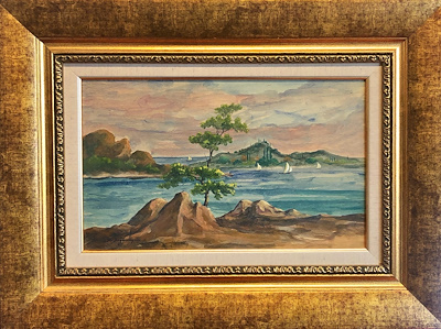 Adil Doğançay imzalı tablo — Karışık Teknik, 23×39 cm, 4.800 TL müzayede satışı