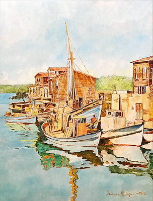 Teoman Sürgün imzalı tablo — Yağlı Boya, 44×34 cm, 1.600 TL müzayede satışı