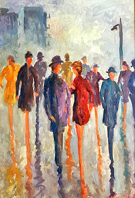 Nüzhet İslimyeli imzalı tablo — Guaj, 47×34 cm, 1.900 TL müzayede satışı