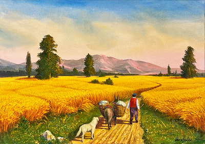 Murat Halıcı imzalı tablo — Yağlı Boya, 50×35 cm, 11.000 TL müzayede satışı