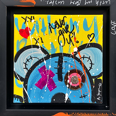 Aslı Sayan imzalı tablo — Karışık Teknik, 20×20 cm, 13.000 TL müzayede satışı