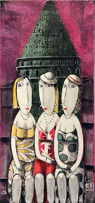 Nermin Alpar imzalı tablo — Yağlı Boya, 60×30 cm, 16.000 TL müzayede satışı