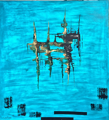 Cengiz Tüzgen imzalı tablo — Yağlı Boya, 110×100 cm, 9.000 TL müzayede satışı
