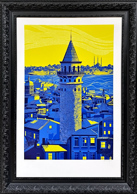 Murat Huvaj imzalı tablo — Baskı, 90×60 cm, 11.000 TL müzayede satışı