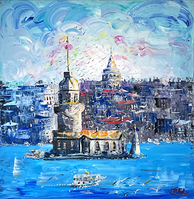 İbrahim Tayfur imzalı tablo — Yağlı Boya, 100×100 cm, 17.000 TL müzayede satışı