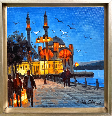 Mustafa Eldeniz imzalı tablo — Yağlı Boya, 30×30 cm, 2.500 TL müzayede satışı