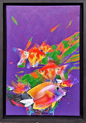 Hüseyin Elmas imzalı tablo — Karışık Teknik, 50×35 cm, 6.000 TL müzayede satışı