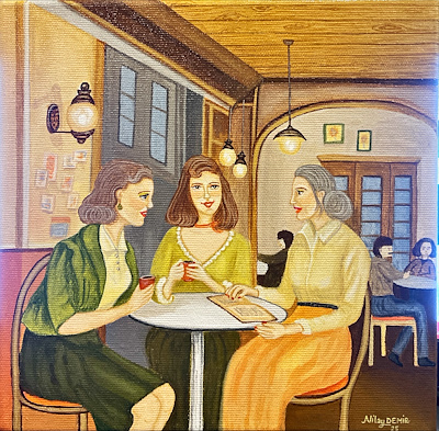 Nilay Demir imzalı tablo — Yağlı Boya, 25×25 cm, 3.500 TL müzayede satışı