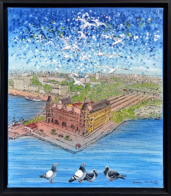 İbrahim Mısırlıoğlu imzalı tablo — Karışık Teknik, 75×65 cm, 11.000 TL müzayede satışı