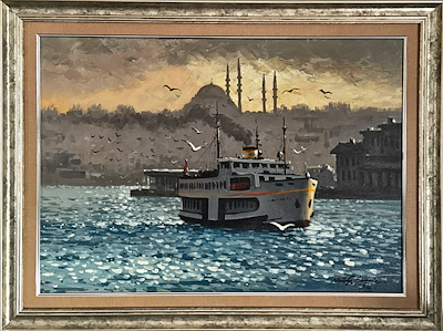 Mustafa Eldeniz imzalı tablo — Yağlı Boya, 50×70 cm, 9.000 TL müzayede satışı