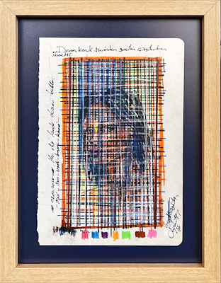 Veysel Saydut imzalı tablo — Karışık Teknik, 21×15 cm, 2.500 TL müzayede satışı