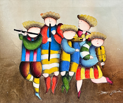 Joyce Roybal imzalı tablo — Karışık Teknik, 59×45 cm, 13.000 TL müzayede satışı
