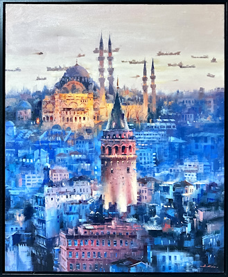 Bülent Kılıç imzalı tablo — Yağlı Boya, 120×100 cm, 28.000 TL müzayede satışı