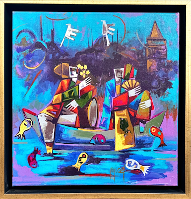 Mehmet Yücel imzalı tablo — Yağlı Boya, 40×40 cm, 10.000 TL müzayede satışı