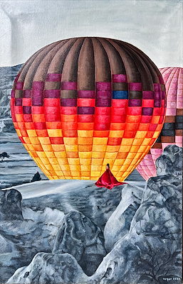 Vugar imzalı tablo — Yağlı Boya, 100×60 cm, 4.500 TL müzayede satışı