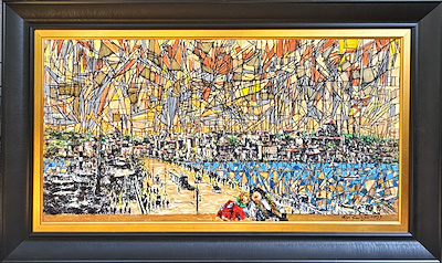 Rıza Kuruüzümcü imzalı tablo — Yağlı Boya, 60×110 cm, 38.000 TL müzayede satışı