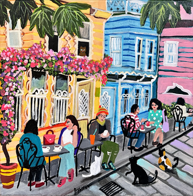 Ayşın Özen imzalı tablo — Yağlı Boya, 40×40 cm, 6.000 TL müzayede satışı