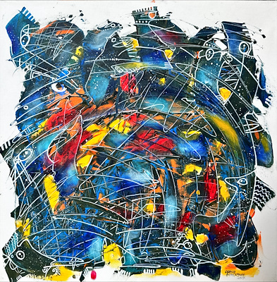 Gonca Karapınar imzalı tablo — Yağlı Boya, 60×60 cm, 6.000 TL müzayede satışı