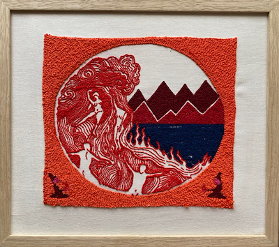 Gülüzar Yurttadur imzalı tablo — 20×23 cm, 9.000 TL müzayede satışı