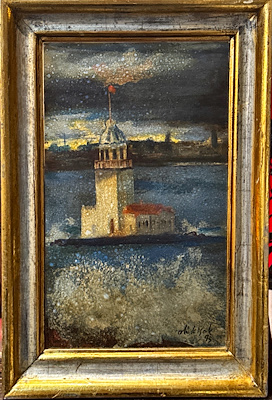 Ali Koçak imzalı tablo — Yağlı Boya, 25×39 cm, 12.000 TL müzayede satışı