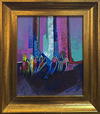 Veli Sapaz imzalı tablo — Akrilik Boya, 20×24 cm, 8.000 TL müzayede satışı