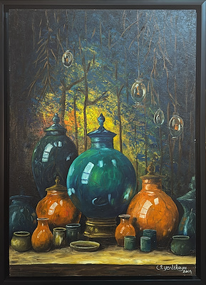 Salih imzalı tablo — 50×70 cm, 6.000 TL müzayede satışı