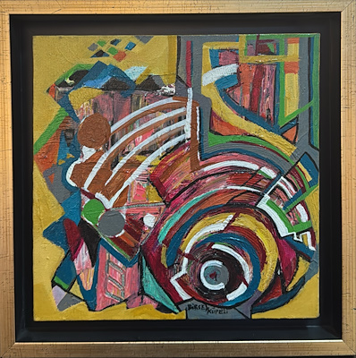 Birsen Küpeli imzalı tablo — Akrilik Boya, 25×25 cm, 3.000 TL müzayede satışı