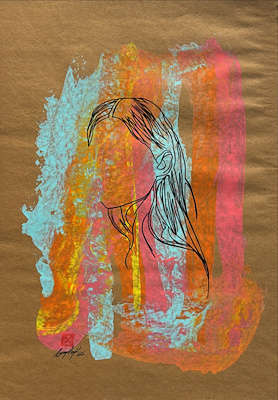 Gamze Akgül imzalı tablo — Karışık Teknik, 35×50 cm, 2.000 TL müzayede satışı