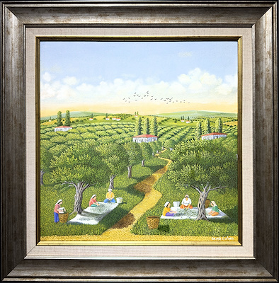 Sema Çulam imzalı tablo — Yağlı Boya, 40×40 cm, 153.944 TL müzayede satışı