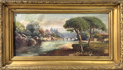 Hoca Ali Rıza imzalı tablo — Yağlı Boya, 24.5×51 cm, 521.040 TL müzayede satışı