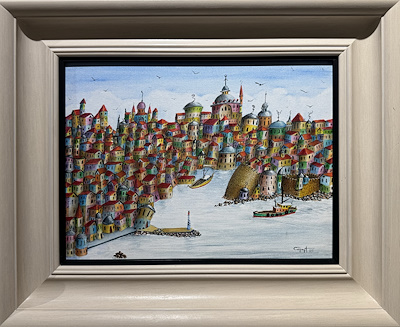 Cüneyt Süer imzalı tablo — Akrilik Boya, 30×40 cm, 10.000 TL müzayede satışı