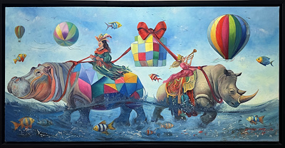 Maschid Moochani imzalı tablo — Yağlı Boya, 50×95 cm, 30.000 TL müzayede satışı