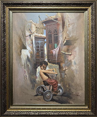 Ibrahim Al Adbaley imzalı tablo — Yağlı Boya, 77×58 cm, 5.000 TL müzayede satışı