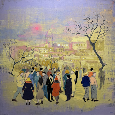 Sedanur Şimşek imzalı tablo — Yağlı Boya, 70×70 cm, 6.000 TL müzayede satışı