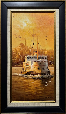 Hüseyin Kılıç imzalı tablo — Yağlı Boya, 20×40 cm, 5.000 TL müzayede satışı