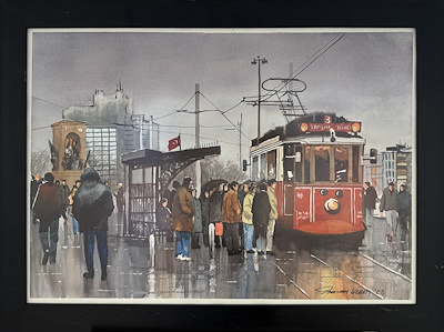Hasan Kırdı imzalı tablo — Sulu Boya, 50×70 cm, 7.000 TL müzayede satışı
